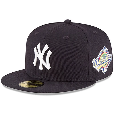 Casquette ajustée 59FIFTY New York Yankees World Series en laine pour homme Era bleu marine