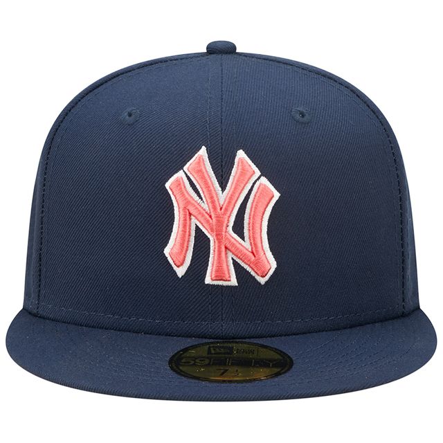 Men's New Era Tan York Yankees 1999 World Series Sky Blue Undervisor 59FIFTY Fitted Hat