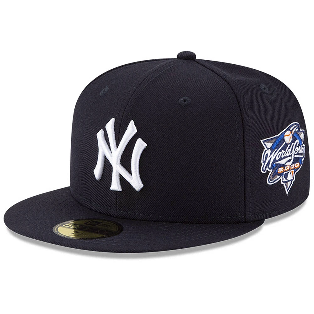 Casquette ajustée 59FIFTY Team New York Yankees 2000 World Series en laine pour homme Era bleu marine