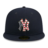 Casquette ajustée New Era York Yankees 2023 Fourth of July 59FIFTY pour homme, bleu marine