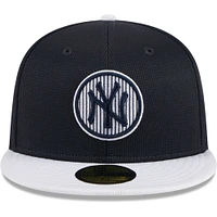 Men's New Era  Navy York Yankees 2024 Batting Practice On-Field 59FIFTY Fitted Hat