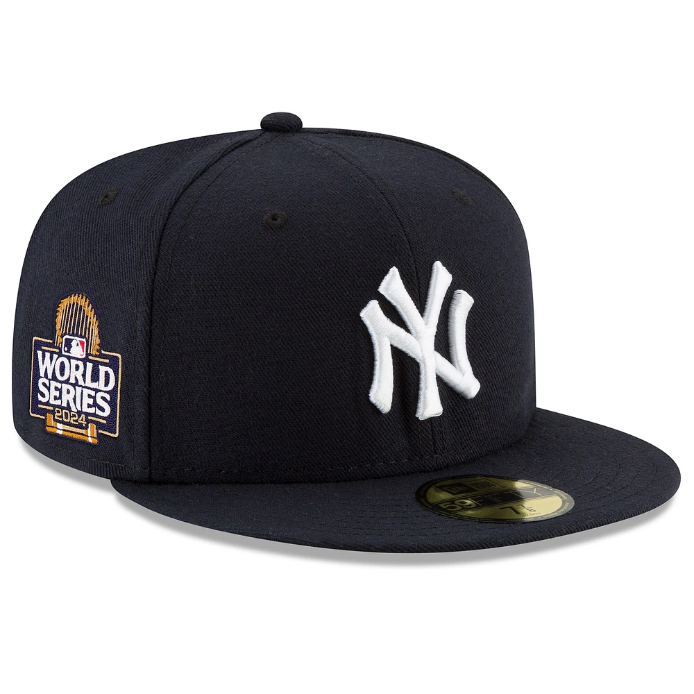 Casquette ajustée New Era 59FIFTY bleu marine York Yankees 2024 World Series Side Patch pour homme