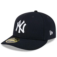 Men's New Era Navy York Yankees 2025 MLB Clubhouse Low Profile 59FIFTY Fitted Hat