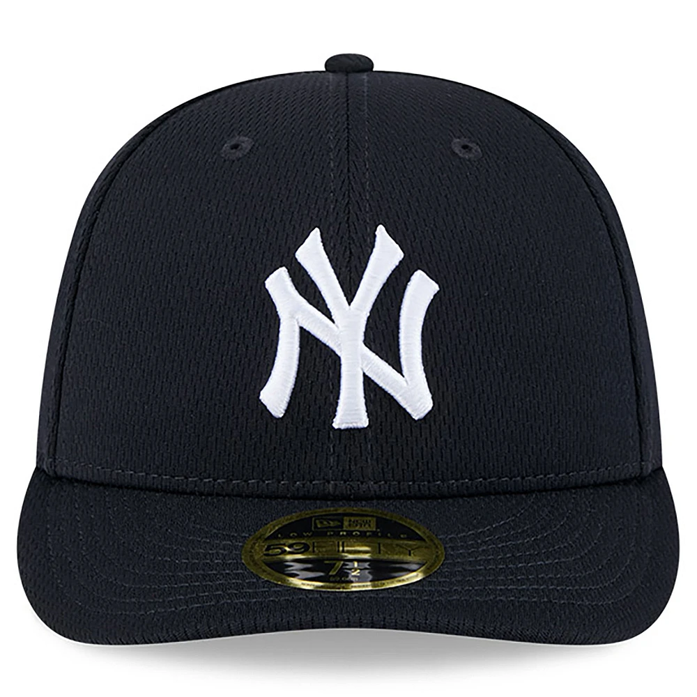 Men's New Era Navy York Yankees 2025 MLB Clubhouse Low Profile 59FIFTY Fitted Hat