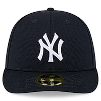 Men's New Era Navy York Yankees 2025 MLB Clubhouse Low Profile 59FIFTY Fitted Hat
