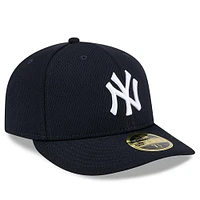Men's New Era Navy York Yankees 2025 MLB Clubhouse Low Profile 59FIFTY Fitted Hat