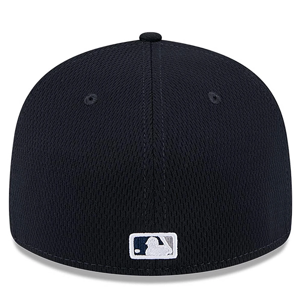 Men's New Era Navy York Yankees 2025 MLB Clubhouse Low Profile 59FIFTY Fitted Hat