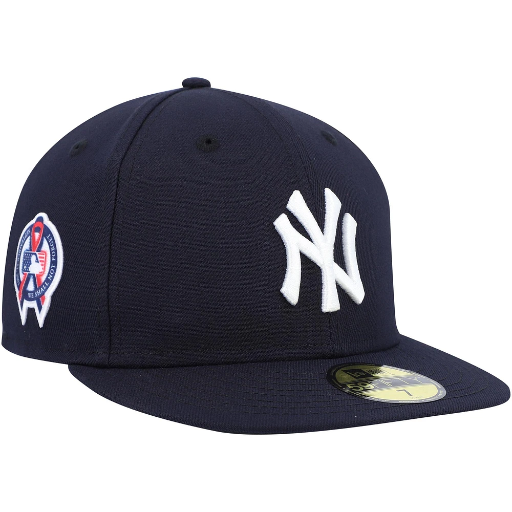 Casquette ajustée 59FIFTY avec écusson latéral New York Yankees 11 Era pour homme, bleu marine