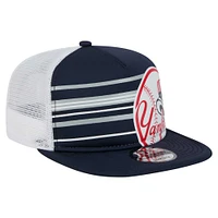 Casquette snapback New Era 9FIFTY A-Frame Trucker bleu marine pour homme des Yankees de New York