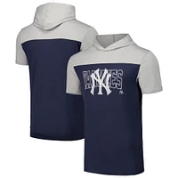 Men's New Era Navy York Yankees Active Brushed Hoodie T-Shirt