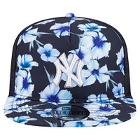 Men's New Era Navy New York Yankees Adventure Pattern Golfer Trucker Snapback Hat