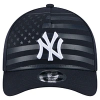 Men's New Era Navy New York Yankees American Flag 9FORTY M-Crown A-Frame Adjustable Hat