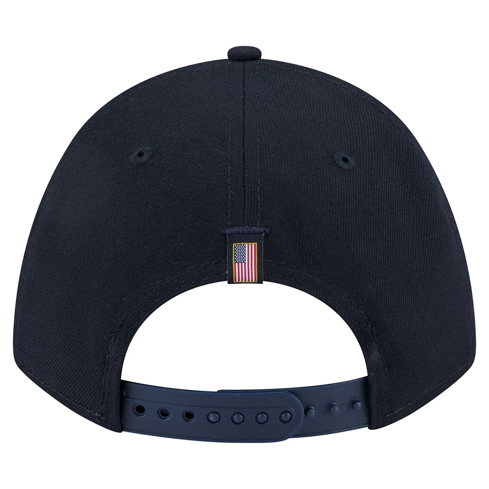 Men's New Era Navy New York Yankees American Flag 9FORTY M-Crown A-Frame Adjustable Hat