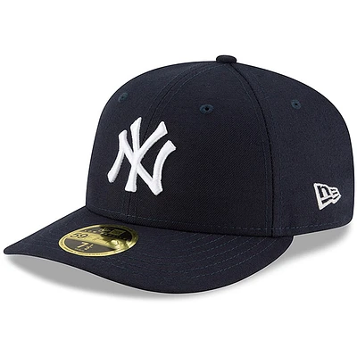 Casquette ajustée 59FIFTY On-Field à profil bas pour homme New Era bleu marine York Yankees Authentic Collection