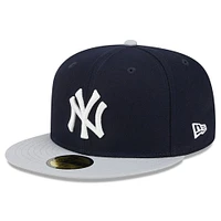 Casquette ajustée 59FIFTY New Era pour hommes des Yankees de York Big League Chew Team bleu marine