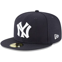 Casquette ajustée 59FIFTY en laine New York Yankees Cooperstown Collection pour homme Era bleu marine