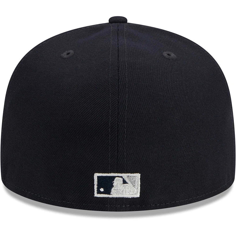 Casquette ajustée 59FIFTY New Era York Yankees Duo Logo pour homme bleu marine