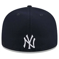 Men's New Era Navy York Yankees Game Day Overlap 59FIFTY Fitted Hat