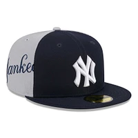 Men's New Era Navy York Yankees Gameday Sideswipe 59FIFTY Fitted Hat