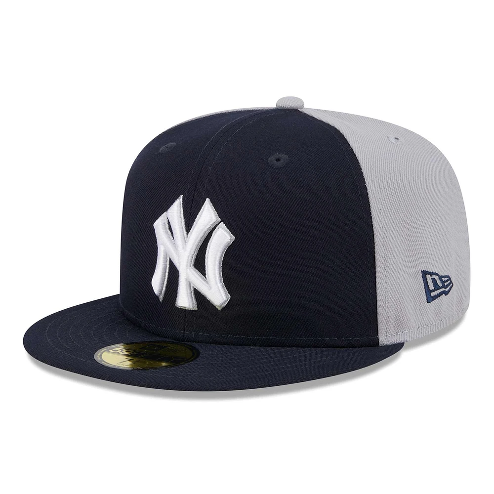 Men's New Era Navy York Yankees Gameday Sideswipe 59FIFTY Fitted Hat