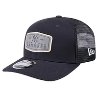 Casquette ajustable extensible à boutons-pression New Era bleu marine New York Yankees Labeled 9SEVENTY pour homme