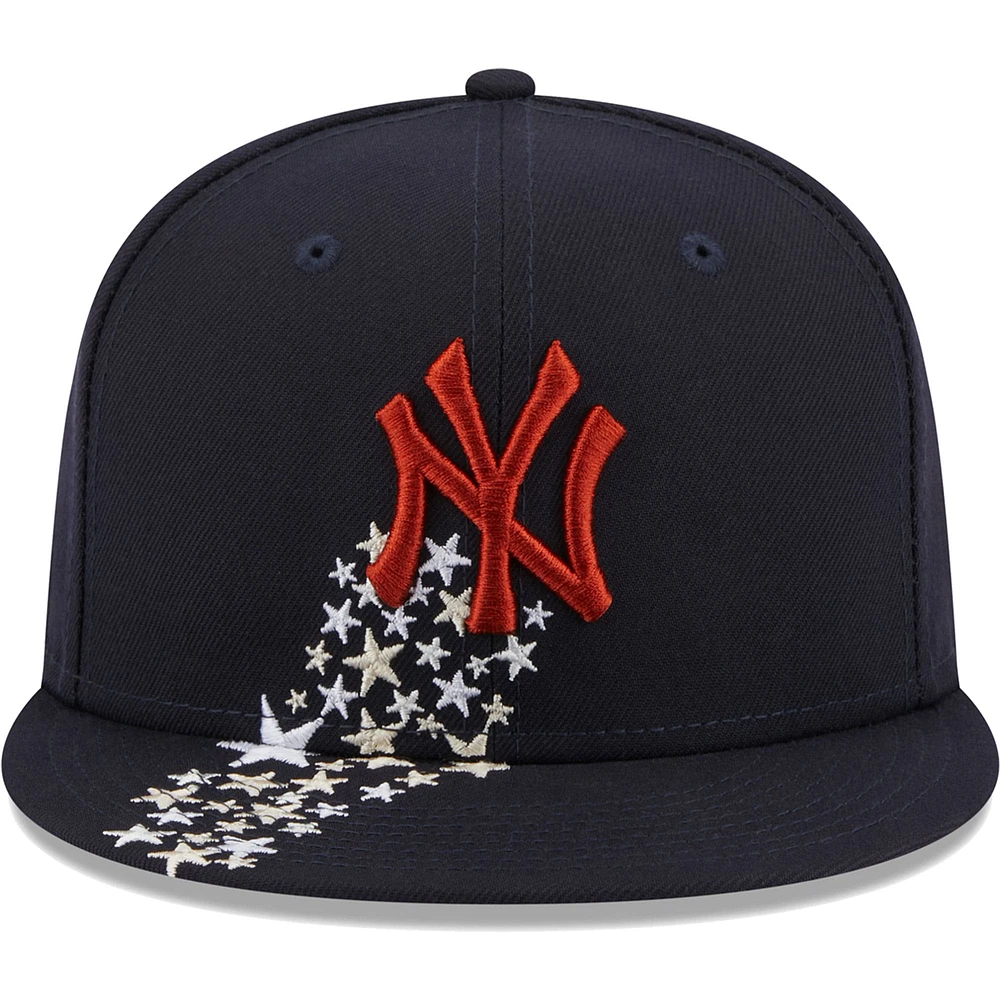 Casquette ajustée New Era York Yankees Meteor 59FIFTY pour homme bleu marine