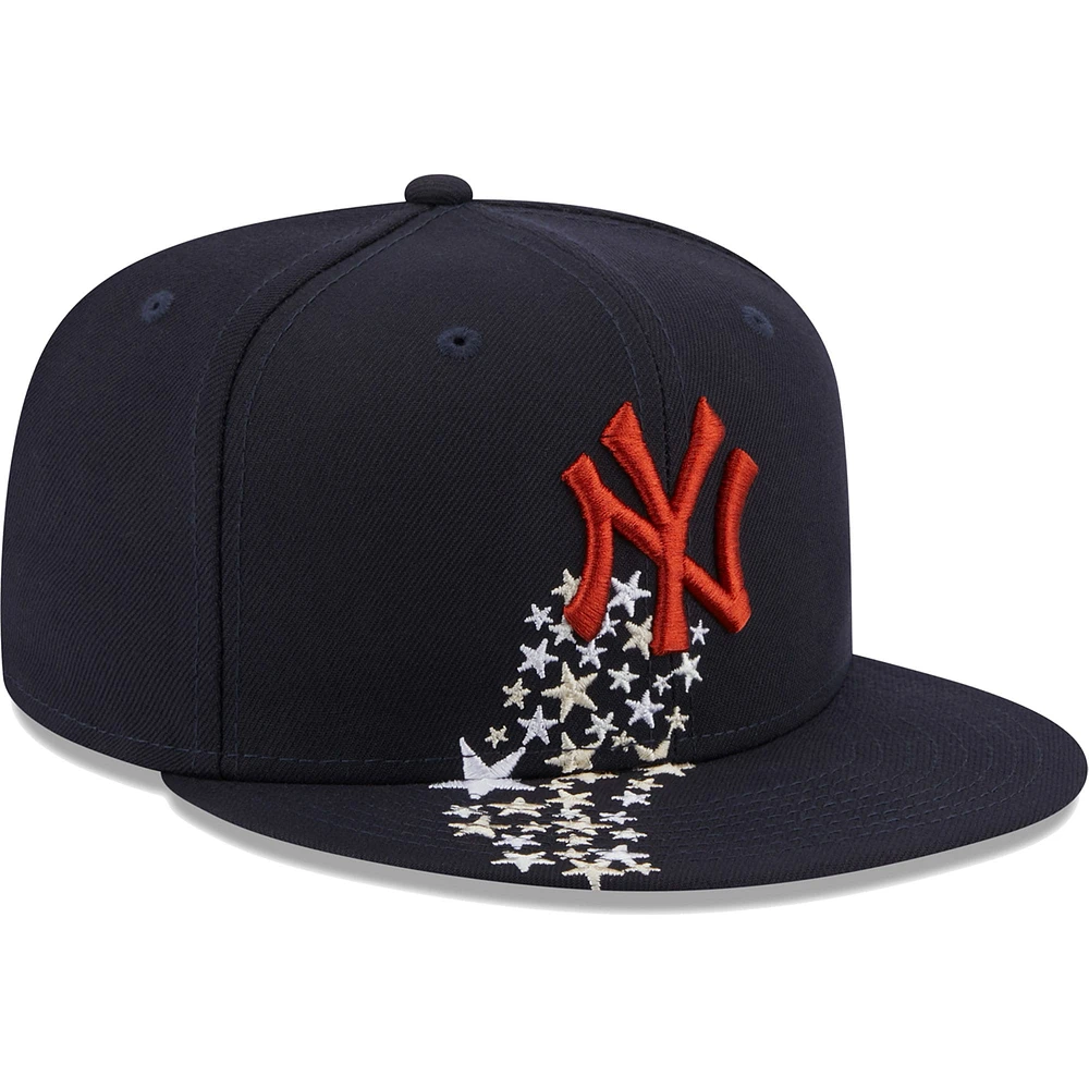 Casquette ajustée New Era York Yankees Meteor 59FIFTY pour homme bleu marine