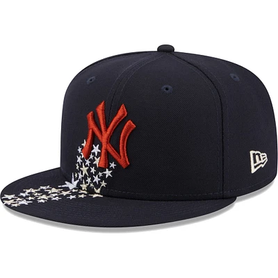 Casquette ajustée New Era York Yankees Meteor 59FIFTY pour homme bleu marine