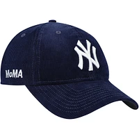 Men's New Era Navy New York Yankees MoMA Corduroy 9TWENTY Adjustable Hat