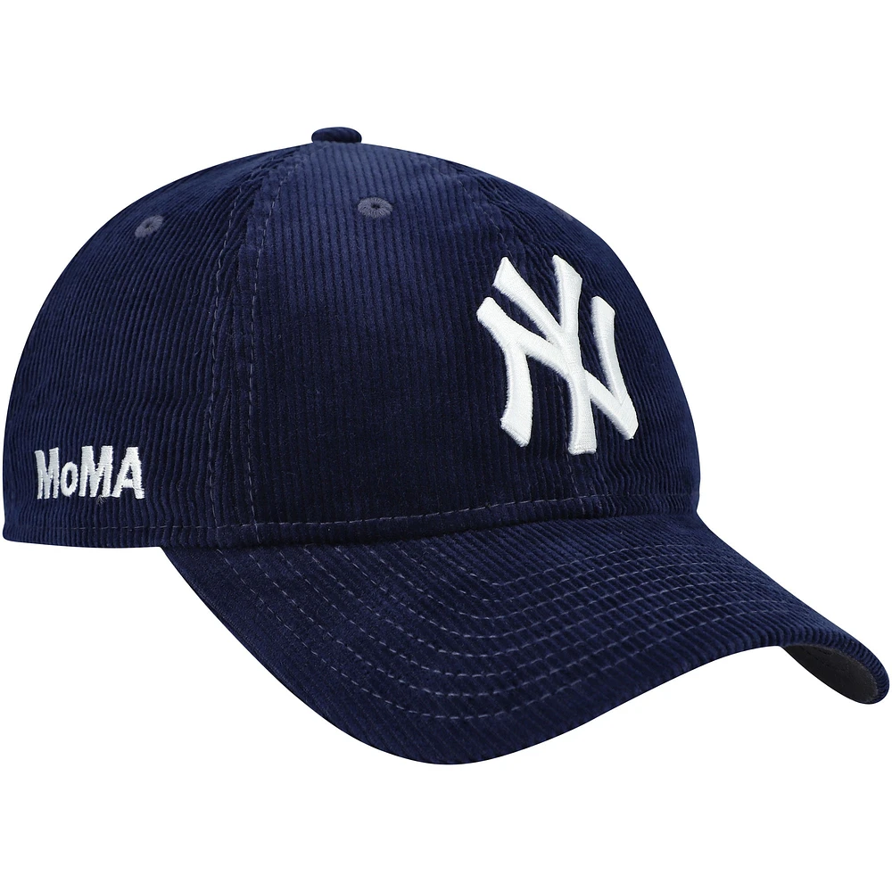 Men's New Era Navy New York Yankees MoMA Corduroy 9TWENTY Adjustable Hat