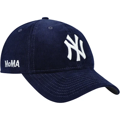 Men's New Era Navy New York Yankees MoMA Corduroy 9TWENTY Adjustable Hat