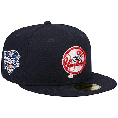 Men's New Era Navy York Yankees Primary Logo 2000 World Series Team Color 59FIFTY Fitted Hat