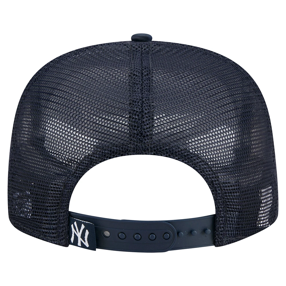 Casquette de golf ajustable New Era bleu marine New York Yankees Retro Satin Script pour homme