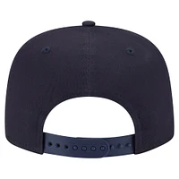 Casquette snapback de golfeur New Era bleu marine avec texte de l'équipe des Yankees de New York pour homme