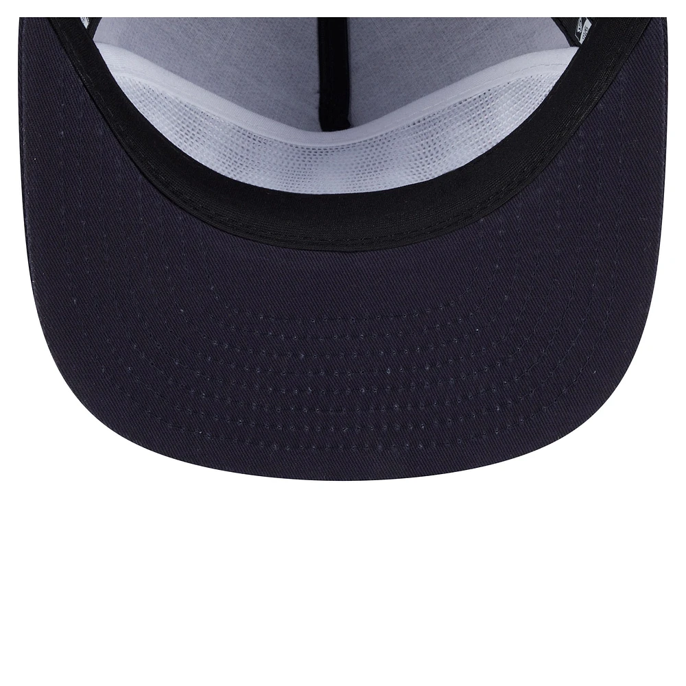 Casquette snapback de golfeur New Era bleu marine avec texte de l'équipe des Yankees de New York pour homme