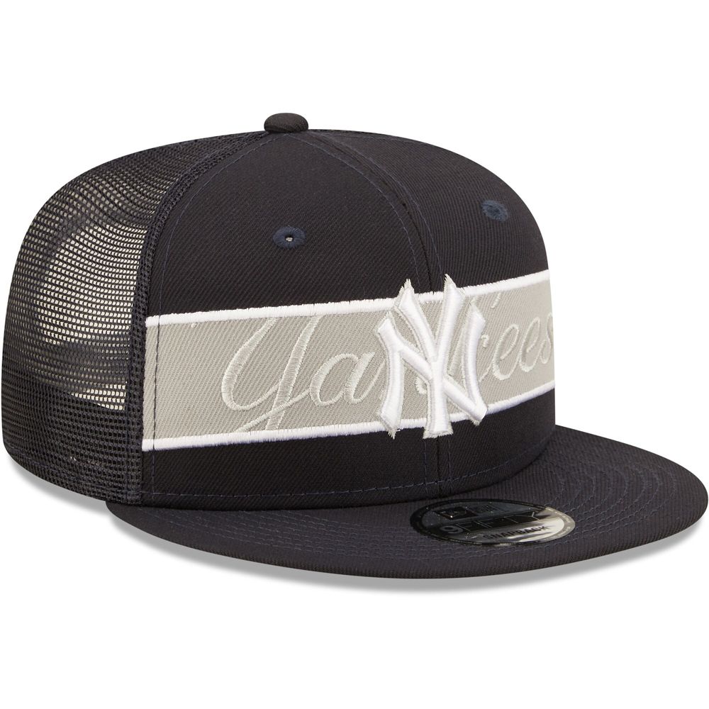 New York Yankees New Era Trucker 9FIFTY Snapback Hat - Black