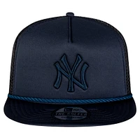 Men's New Era Navy New York Yankees Tone Foam Meshback Golfer Snapback Hat