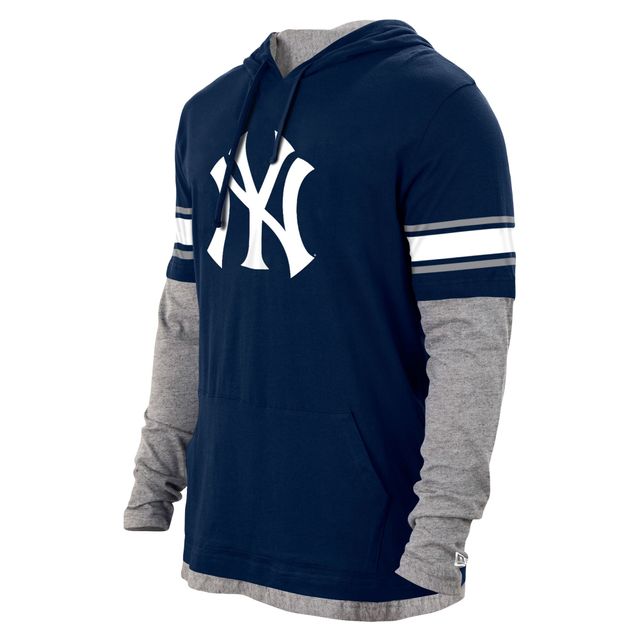 Men's New Era Navy York Yankees Big & Tall Twofer Pullover Hoodie