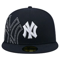 Men's New Era Navy York Yankees Yarn Stitch 59FIFTY Fitted Hat