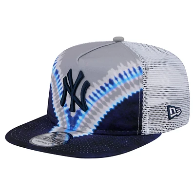 Casquette ajustable New Era New York Yankees Tie-Dye Golfer Trucker pour homme