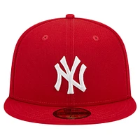 Casquette ajustée 59FIFTY rouge avec logo New York Yankees Era pour homme