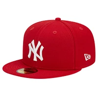 Casquette ajustée 59FIFTY rouge avec logo New York Yankees Era pour homme