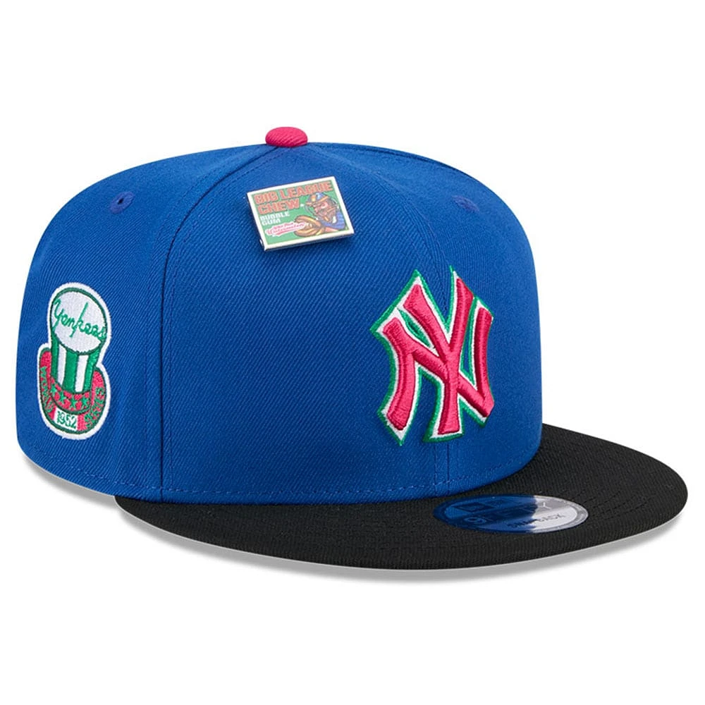 Casquette Snapback 9FIFTY New Era Royal/Noir New York Yankees Watermelon Big League Chew Flavor Pack pour hommes