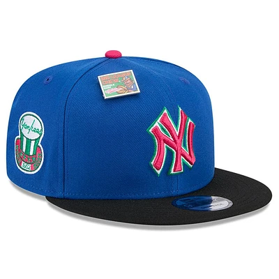 Casquette Snapback 9FIFTY New Era Royal/Noir New York Yankees Watermelon Big League Chew Flavor Pack pour hommes