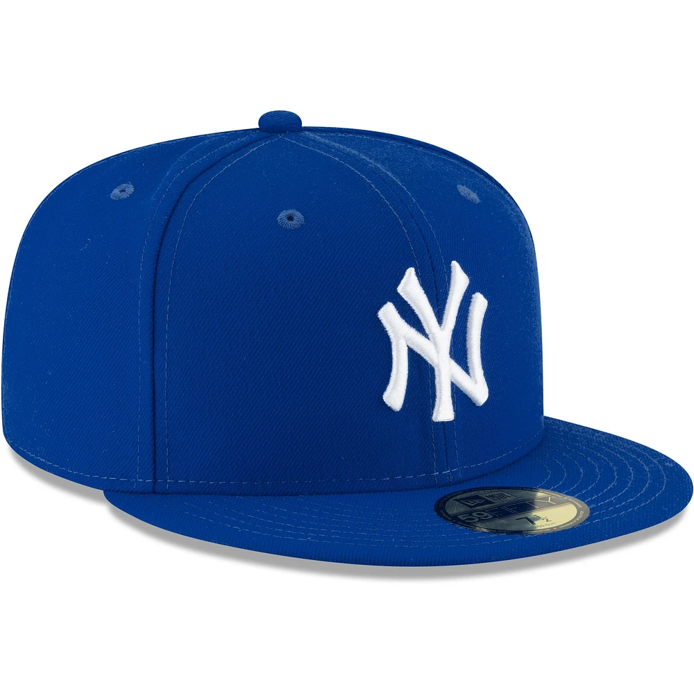 Men's New Era Royal York Yankees White Logo 59FIFTY Fitted Hat