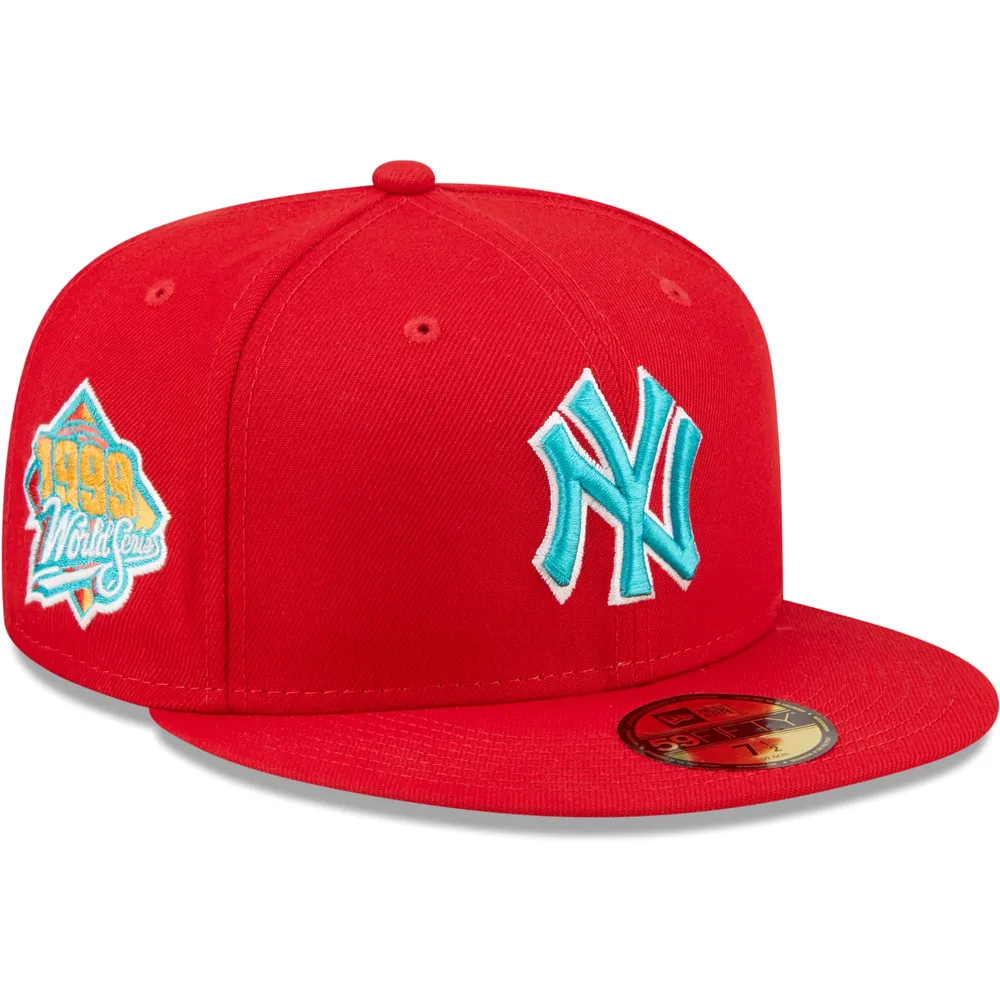 Men's New Era White/Red Miami Marlins Undervisor 59FIFTY Fitted Hat