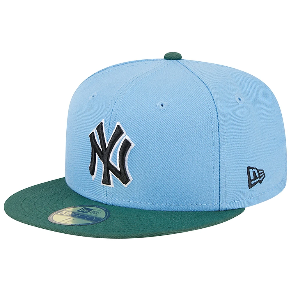 Men's New Era  Sky Blue/Cilantro York Yankees 2000 Subway Series 59FIFTY Fitted Hat