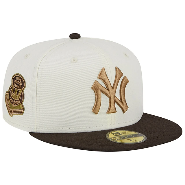 New York Yankees Fanatics Branded Side Patch Snapback Hat - Khaki/Brown