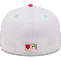 Men's New Era White/Coral York Yankees 100th Anniversary Strawberry Lolli 59FIFTY Fitted Hat