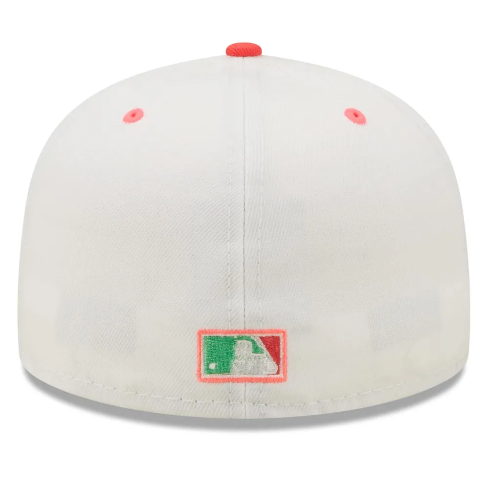 New Era Men's White, Green New York Yankees 1999 World Series Watermelon  Lolli 59Fifty Fitted Hat